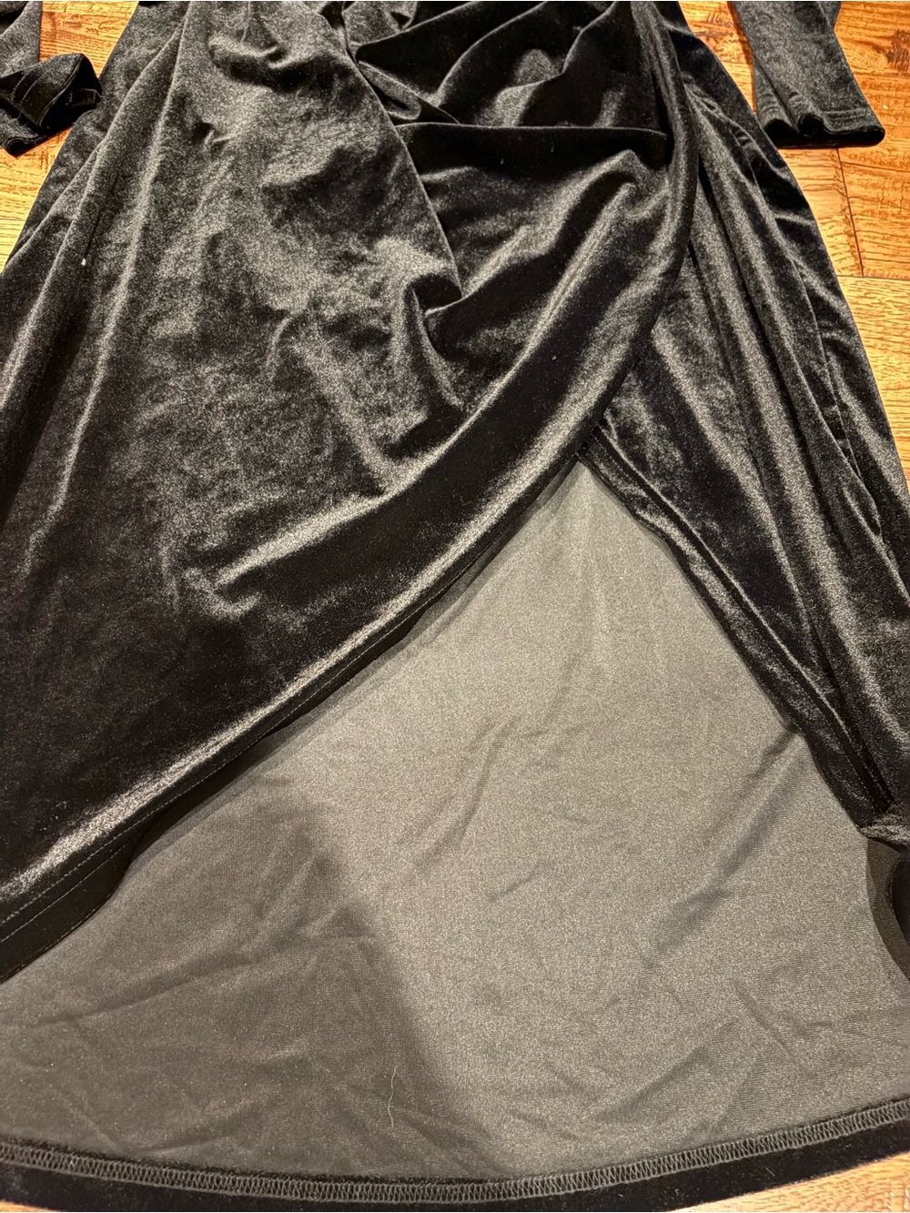 Wrap Dress – Size L – Long Sleeve Cocktail Dress - Picture 5 of 5